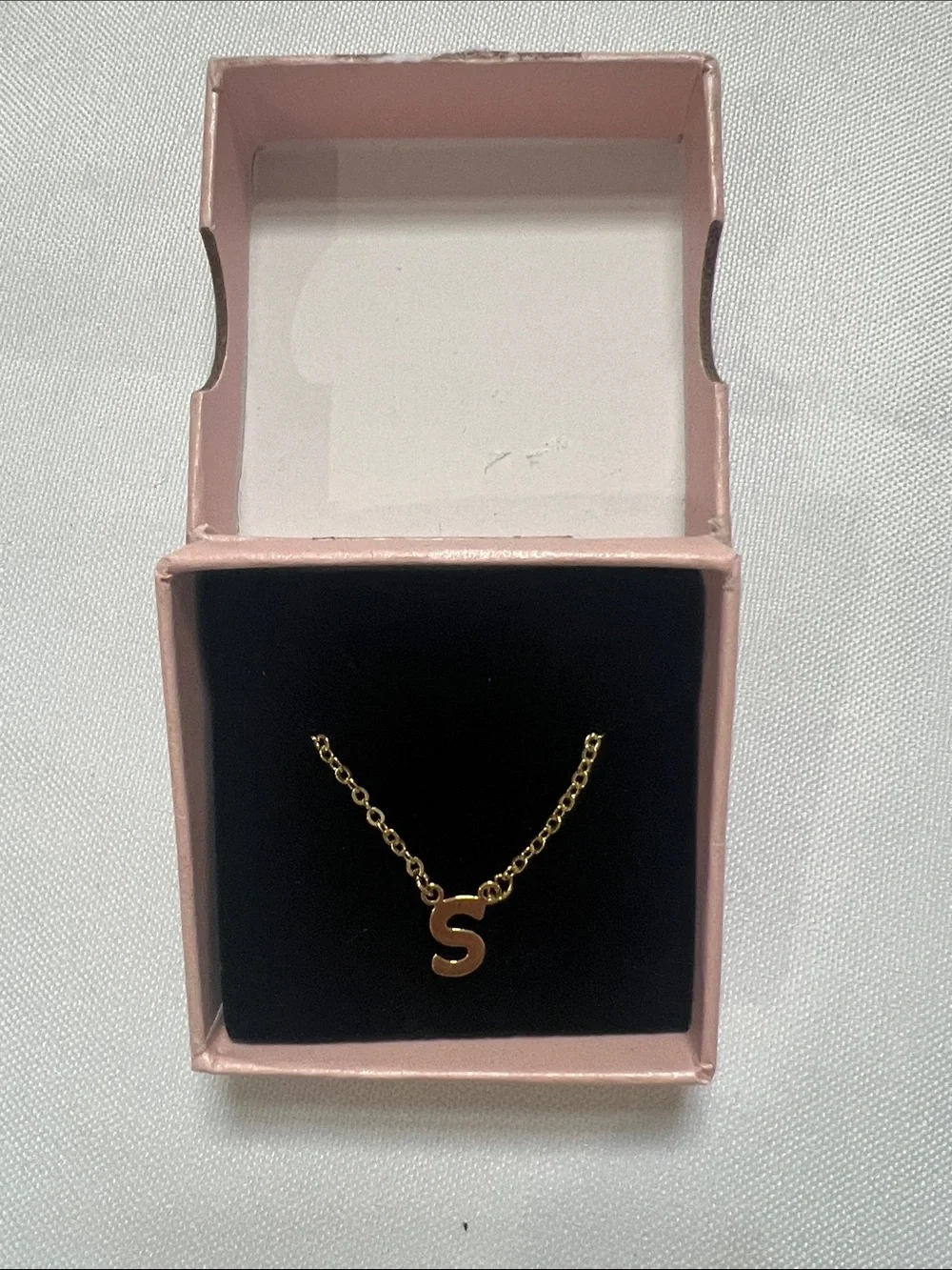 PoXtex Gold Tone Layered Initial “S” Necklace Set New in Box